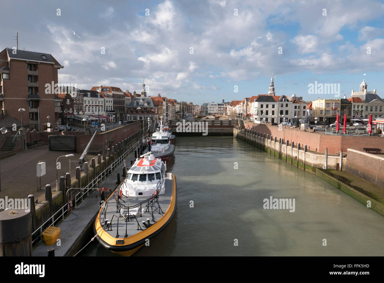 Altstadt, Hafen, Vlissingen, Provinz Seeland, Niederlande | città vecchia, porto, Vlissingen, costa del Mare del Nord, Zeeland, Paesi Bassi Foto Stock
