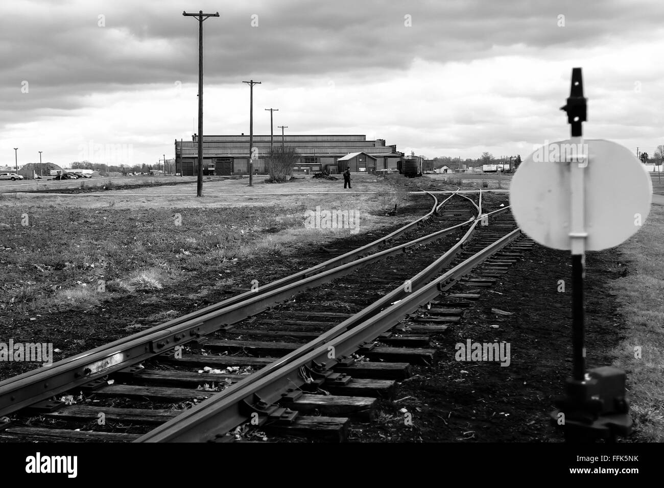 San Tommaso Ontario, Canada - la ex-ferrovia cantieri di san Tommaso in Ontario, Canada. Foto Stock