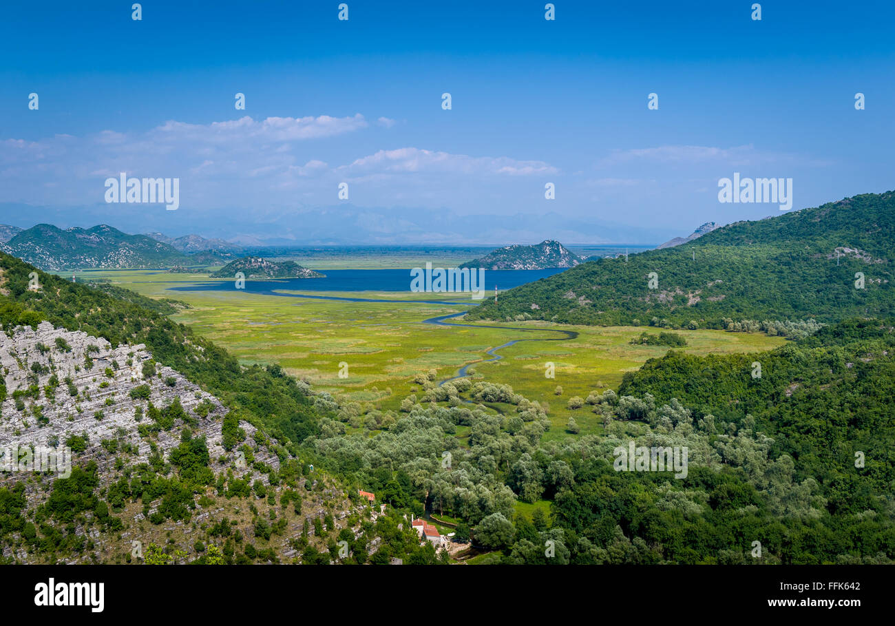 Lago di Skadar parco nazionale del Montenegro Foto Stock