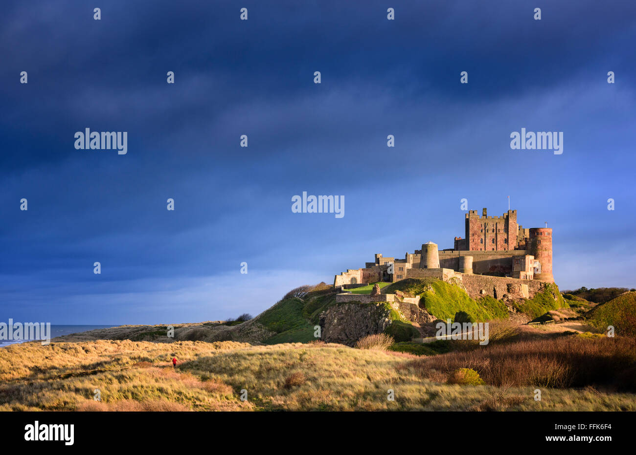 Castello di Bamburgh Foto Stock