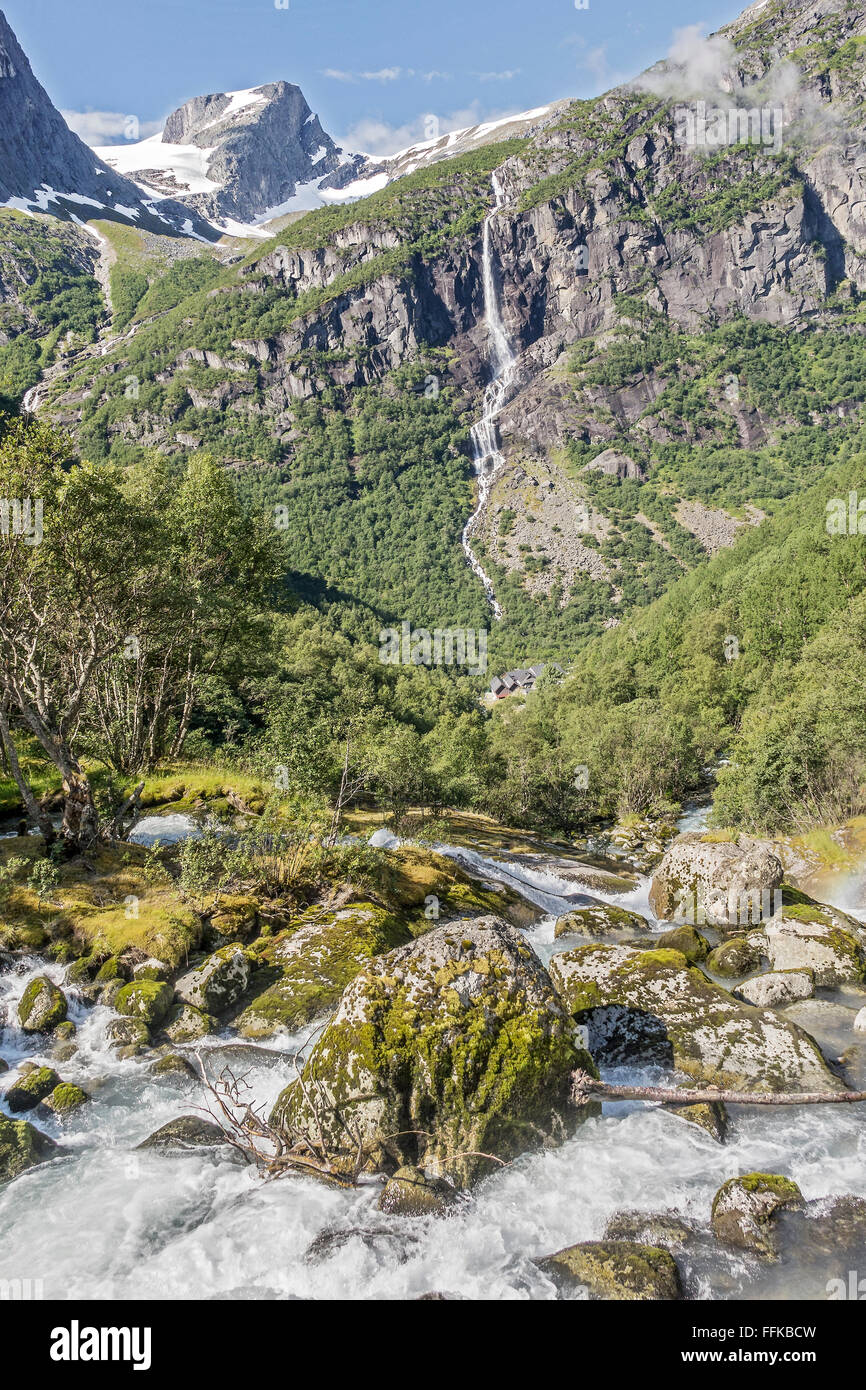 Jostedalsbreen parco nazionale in Norvegia Foto Stock