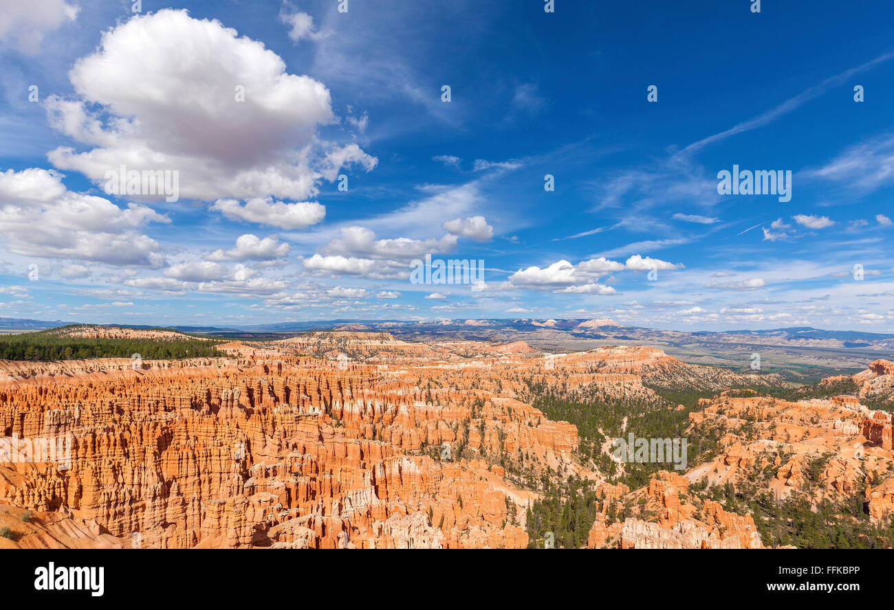 Immagine panoramica del Parco Nazionale di Bryce Canyon, Utah, Stati Uniti d'America. Foto Stock