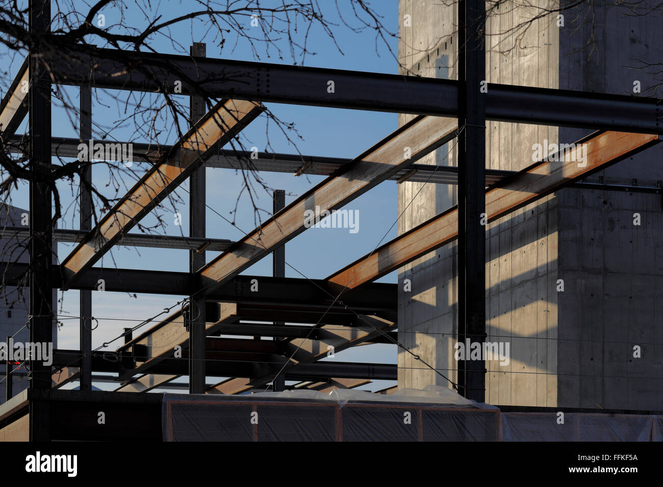 Costruzione in acciaio struttura. Foto Stock