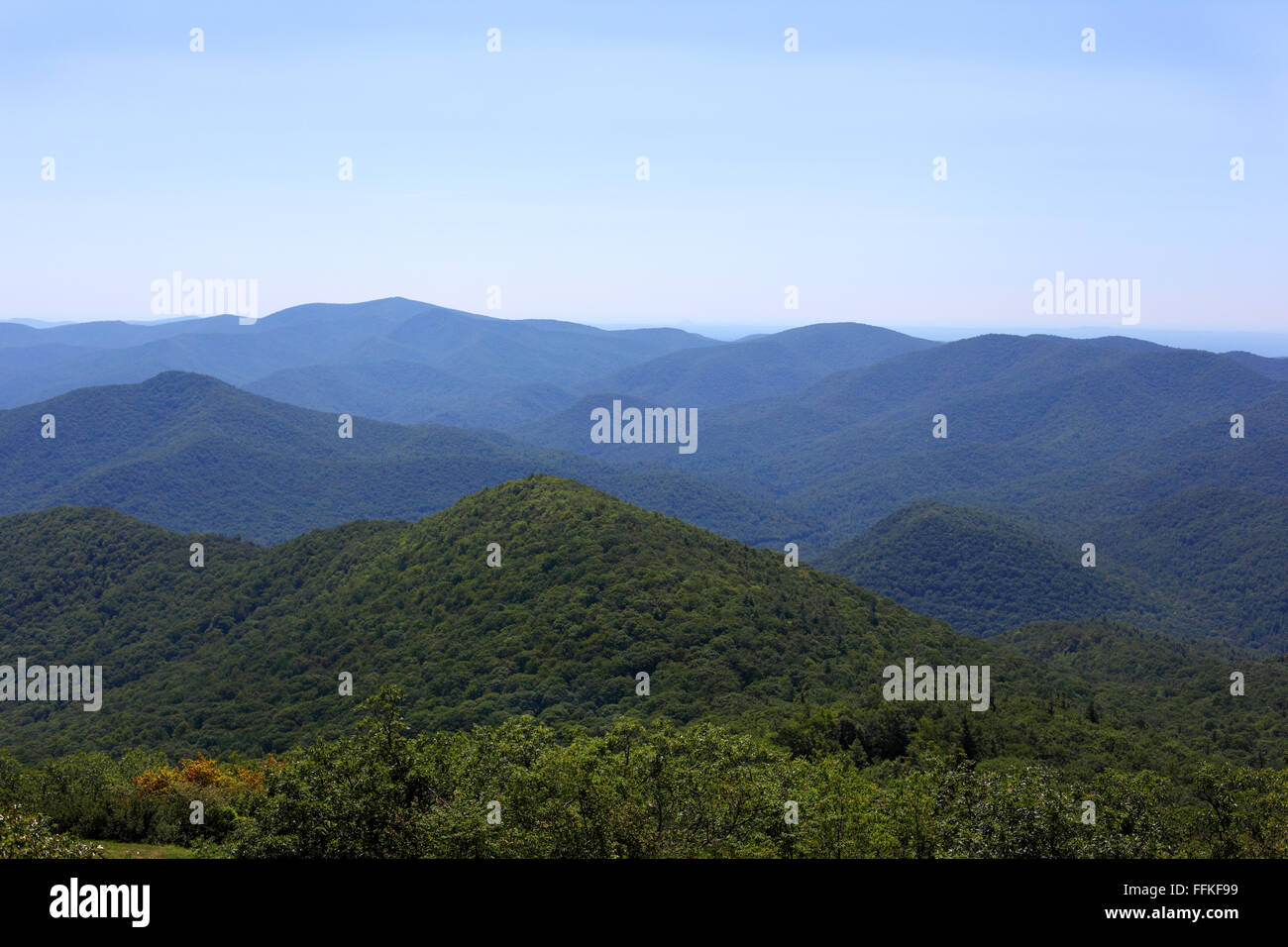 Le montagne a Nord Carolina e Georgia frontiere Foto Stock
