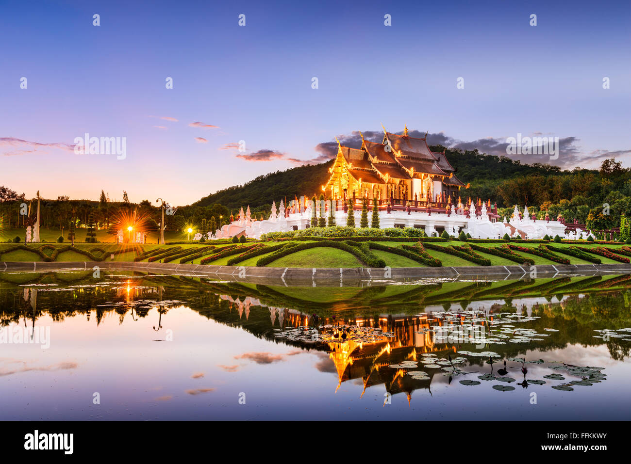 Chiang Mai, Thailandia presso il Royal Ratchaphruek Flora Park. Foto Stock