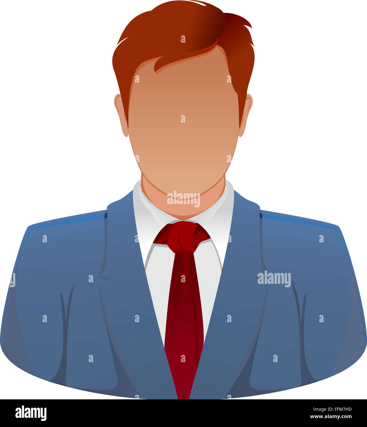 Vettore icona utente dell uomo nel business suit Foto Stock