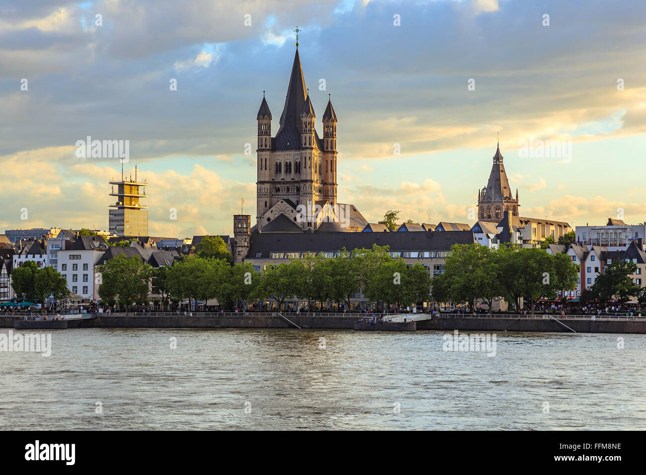 Cologne City skyline , Colonia , Germania Foto Stock