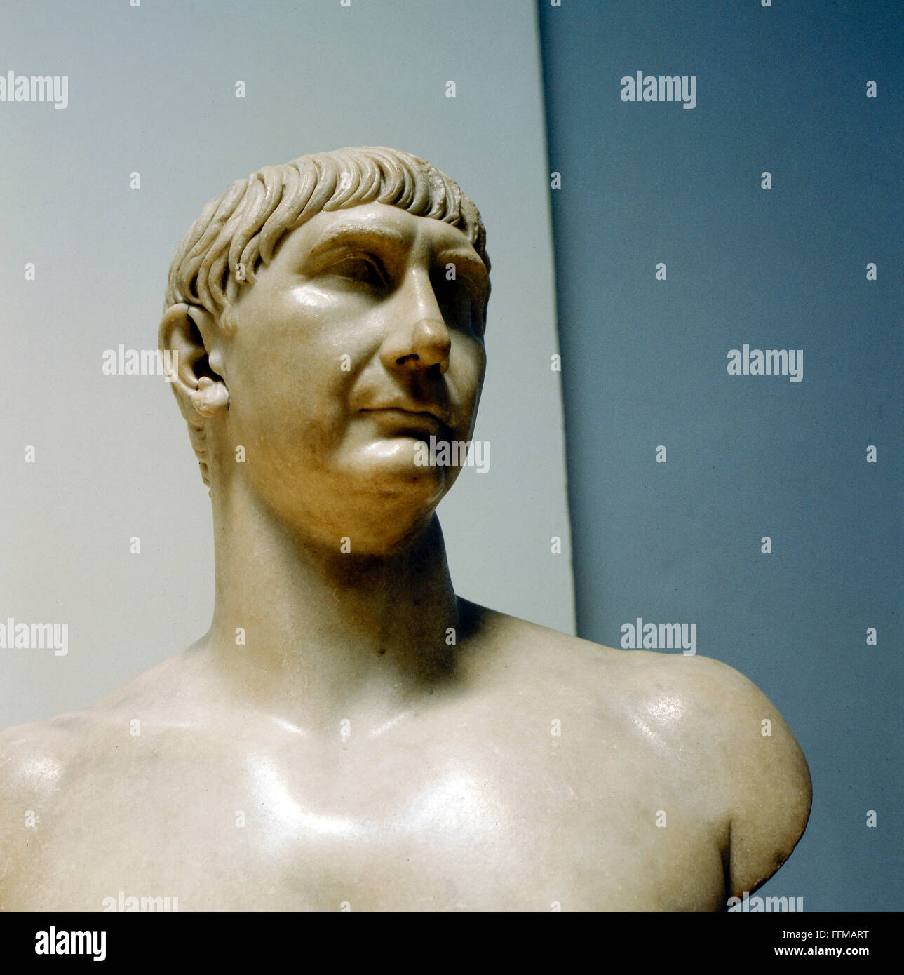 Traiano (Marcus Ulpius Traianus), 18.9.53 - 8.8.117, imperatore romano 27.1.98 - 8.8.117, ritratto, busto, marmo, inizio del II secolo, British Museum di Londra, Foto Stock