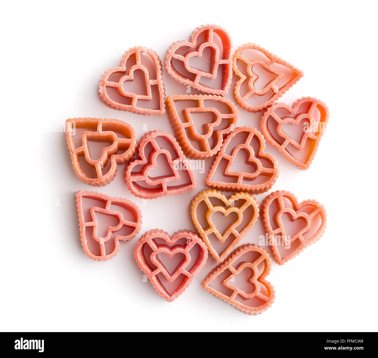 A forma di cuore in pasta scolapasta Foto stock - Alamy