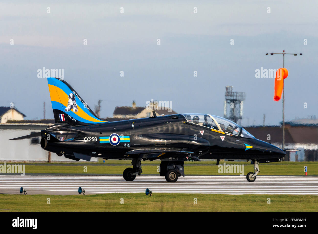 Raf Hawk T1 Valle Anglesey North Wales UK. Foto Stock