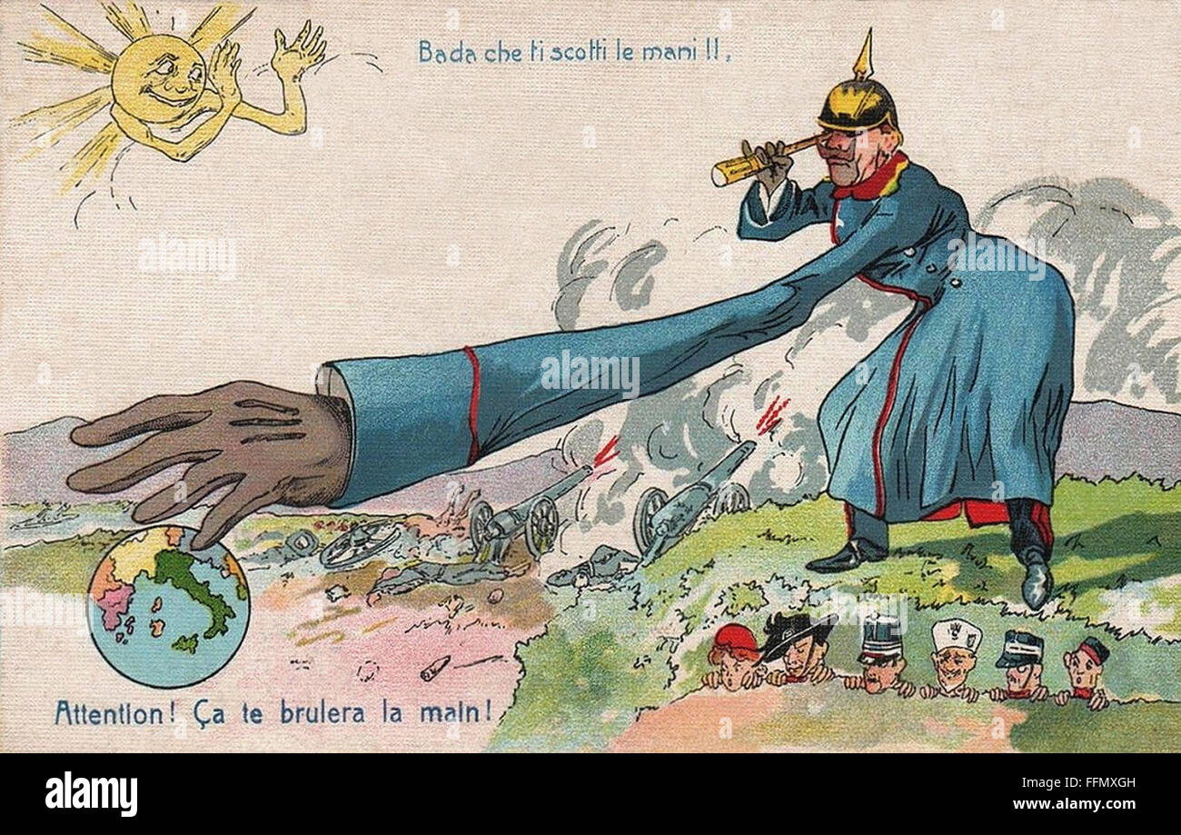 Egli voleva che il mondo - 1870 Guerra - Cartolina Vintage Foto Stock