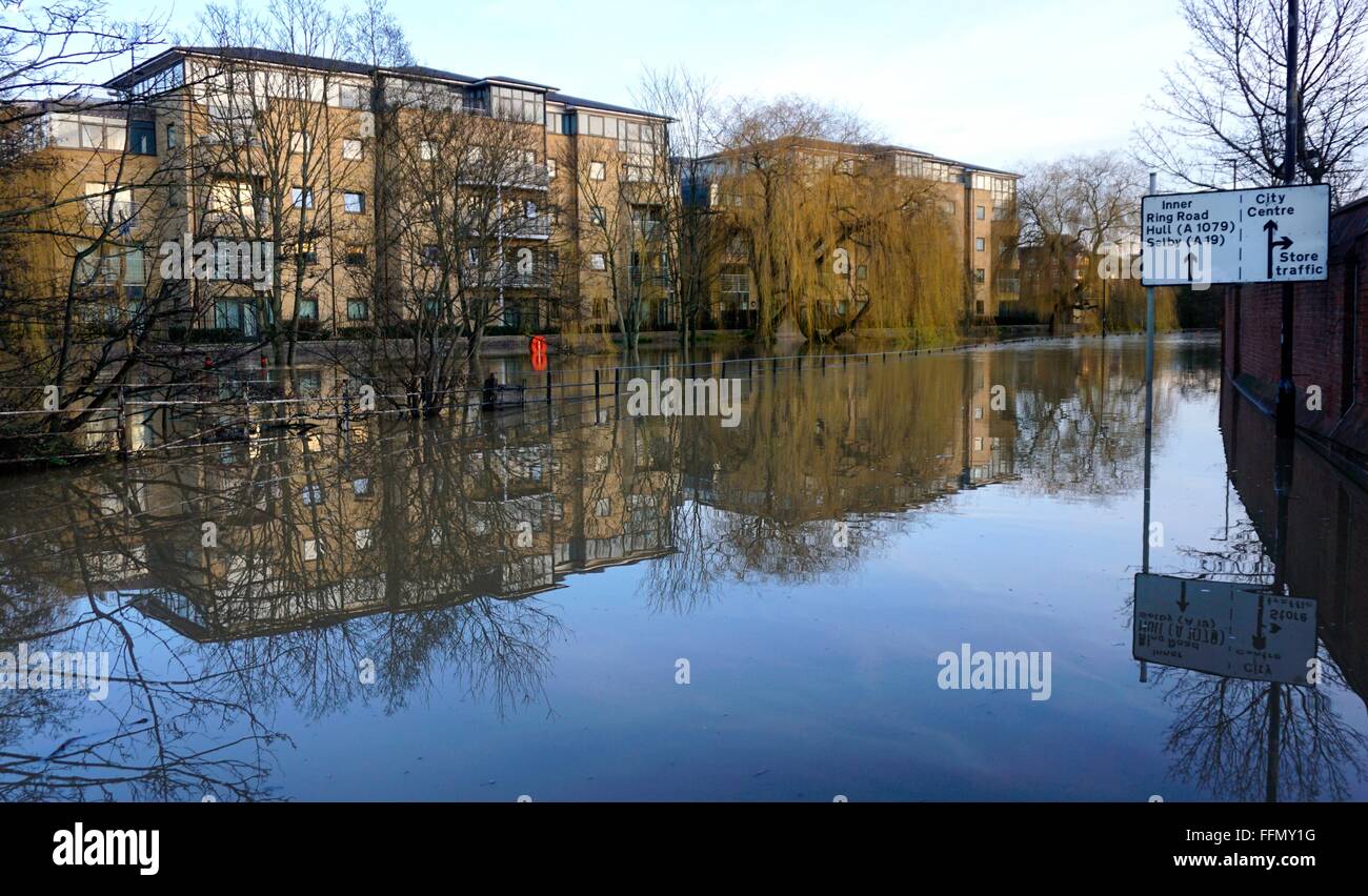 York inondazioni Dicembre 2015 Foto Stock