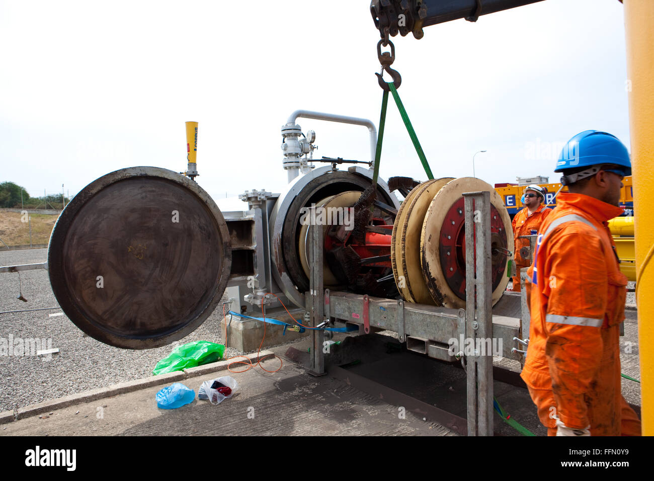 Pipeline Inspection, pigging Foto Stock