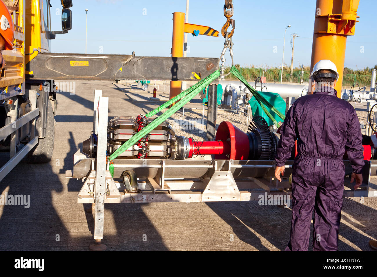 Pipeline Inspection, pigging Foto Stock