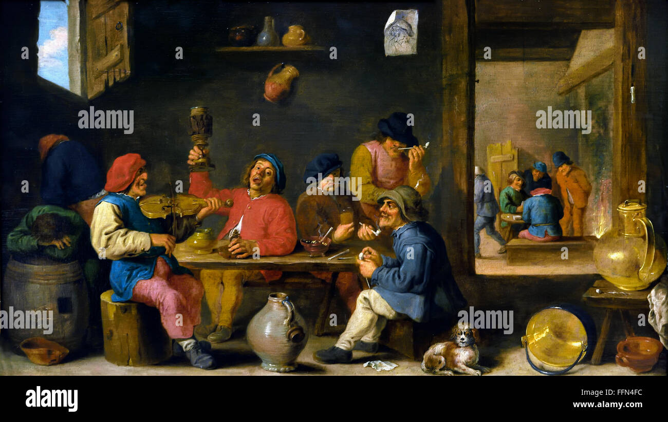 Il fumo da Adriaen Brouwer 1605 1638 ( Amsterdam e Anversa ) Paesi Bassi Paesi Bassi Foto Stock