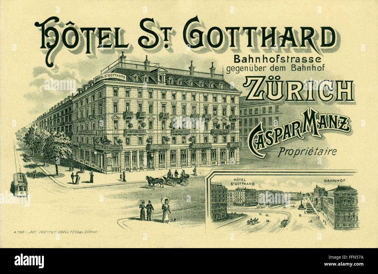Gottardo,Caspar Manz ha ottenuto l'Hotel nel 1888,è ancora oggi nella proprietà di famiglia,Bahnhofstrasse,Zurigo,Svizzera,circa 1900,dinastia hotel Manz,hotel quattro stelle,pubblicità hotel,gastronomia,tradizione,lo svizzero,costruzione,edifici,architettura,fine secolo,illustrazione,guest house,guest-house,guest-house,camere-hotel,hotel-business-view,hotel-exterior-hotel,hotel-hotel-business-acogalleria,hotel,hotel-business-hotel-business-hotel,hotel-business-hotel-hotel-hotel-hotel-hotel-business-hotel-hotel-camere,hotel-business-business-hotel-business-business-hotel,hotel-business-hotel-business-hotel- Foto Stock