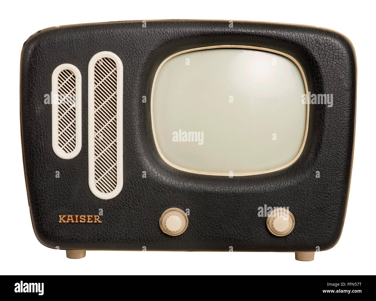 Trasmissione, televisione, televisore Kaiser, versione Prinz, peso: 11.5 kg, primo televisore portatile di un produttore tedesco, piccolo televisore portatile, Germania, 1959, diritti aggiuntivi-clearences-non disponibile Foto Stock