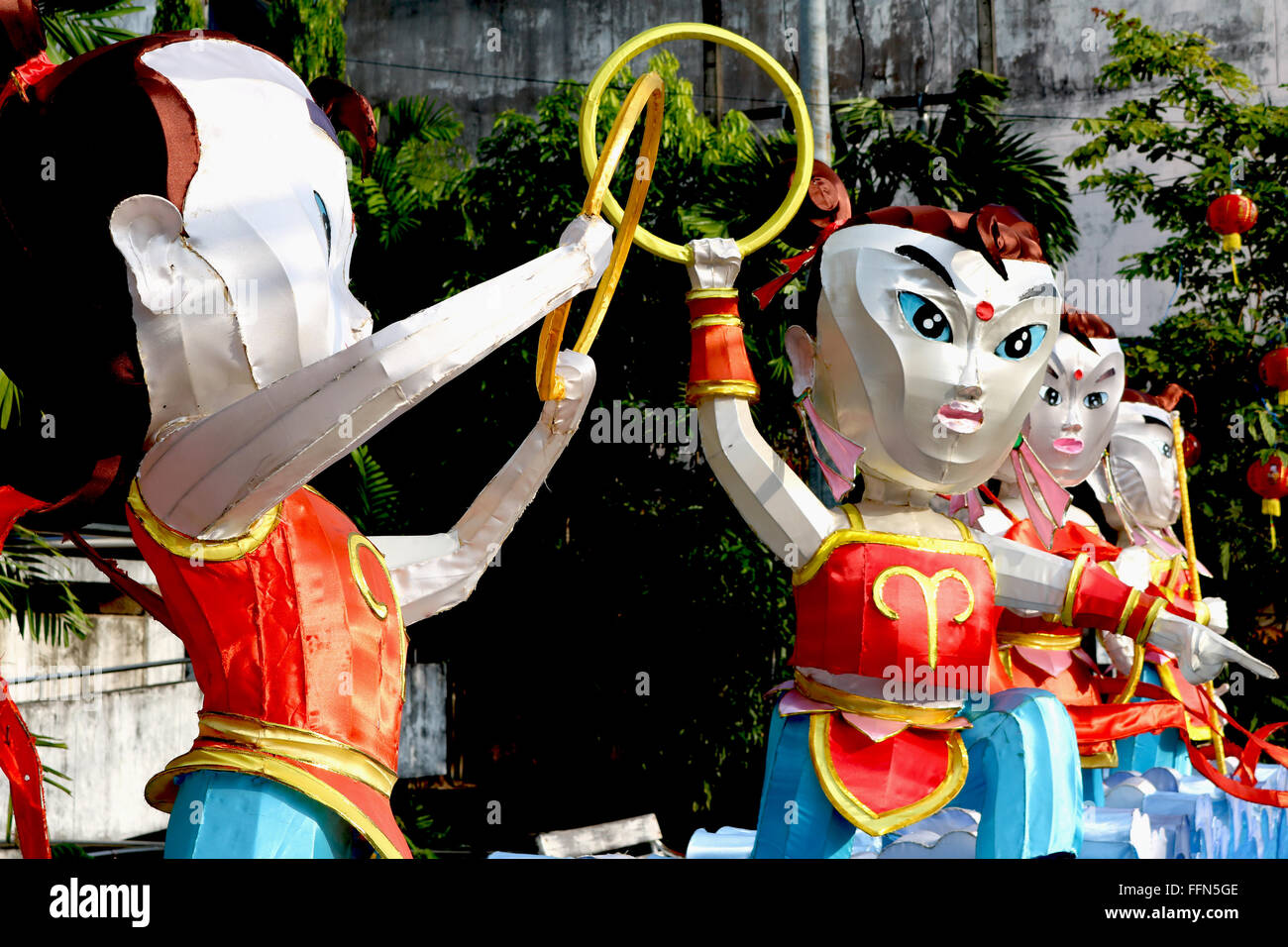 Thailandia Phuket Phuket Town Capodanno cinese 2016 Adrian Baker Foto Stock