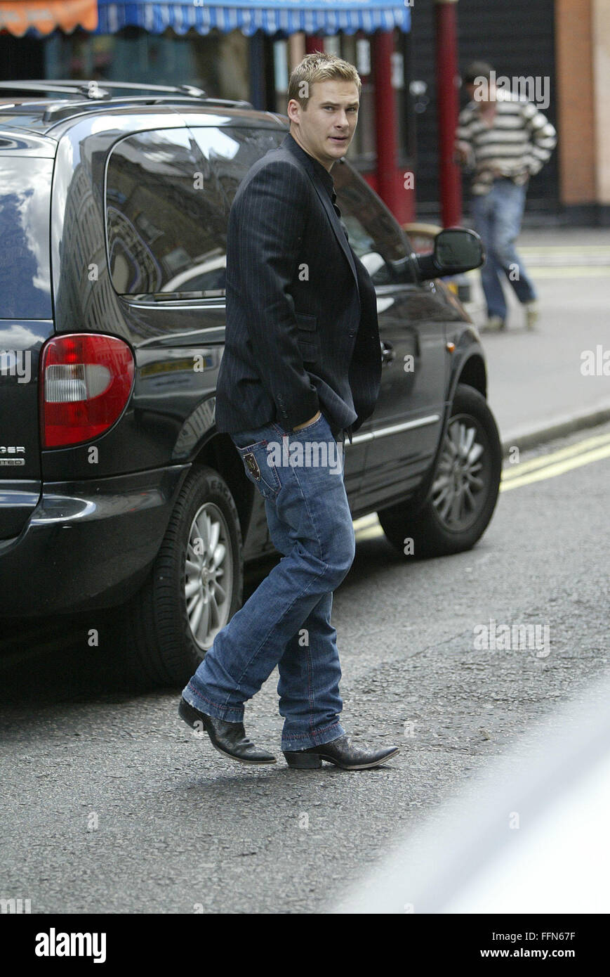 Lee Ryan andando a Soho House London 6 foto (immagine di credito©Jack Ludlam) Foto Stock