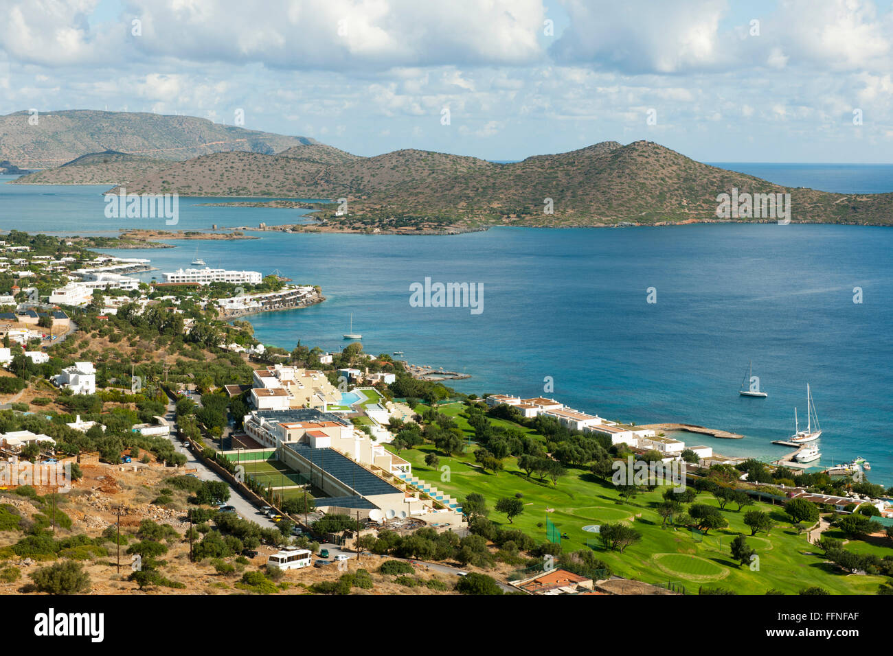 Griechenland, Kreta, Agios Nikolaos, Elounda bei Agios Nikolalaos Foto Stock