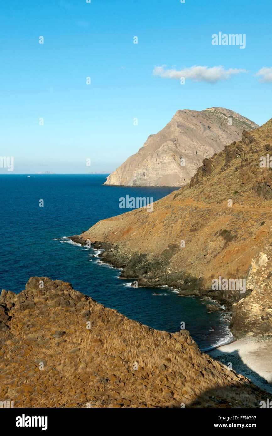Griechenland, Kreta, Nordosten, Eso Mouliana, Küste am Eingang zur Richti-Schlucht Foto Stock