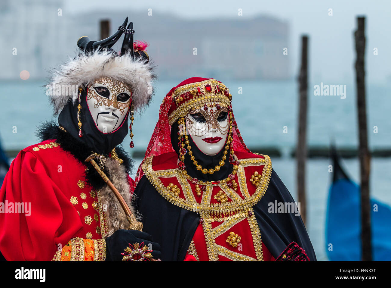 Il carnevale di Venezia maschere e costumi Foto stock - Alamy