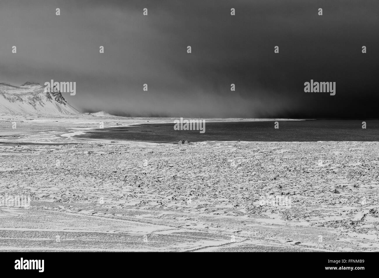 Panoramica di budir, snaefellsnes, Islanda - Foto Stock