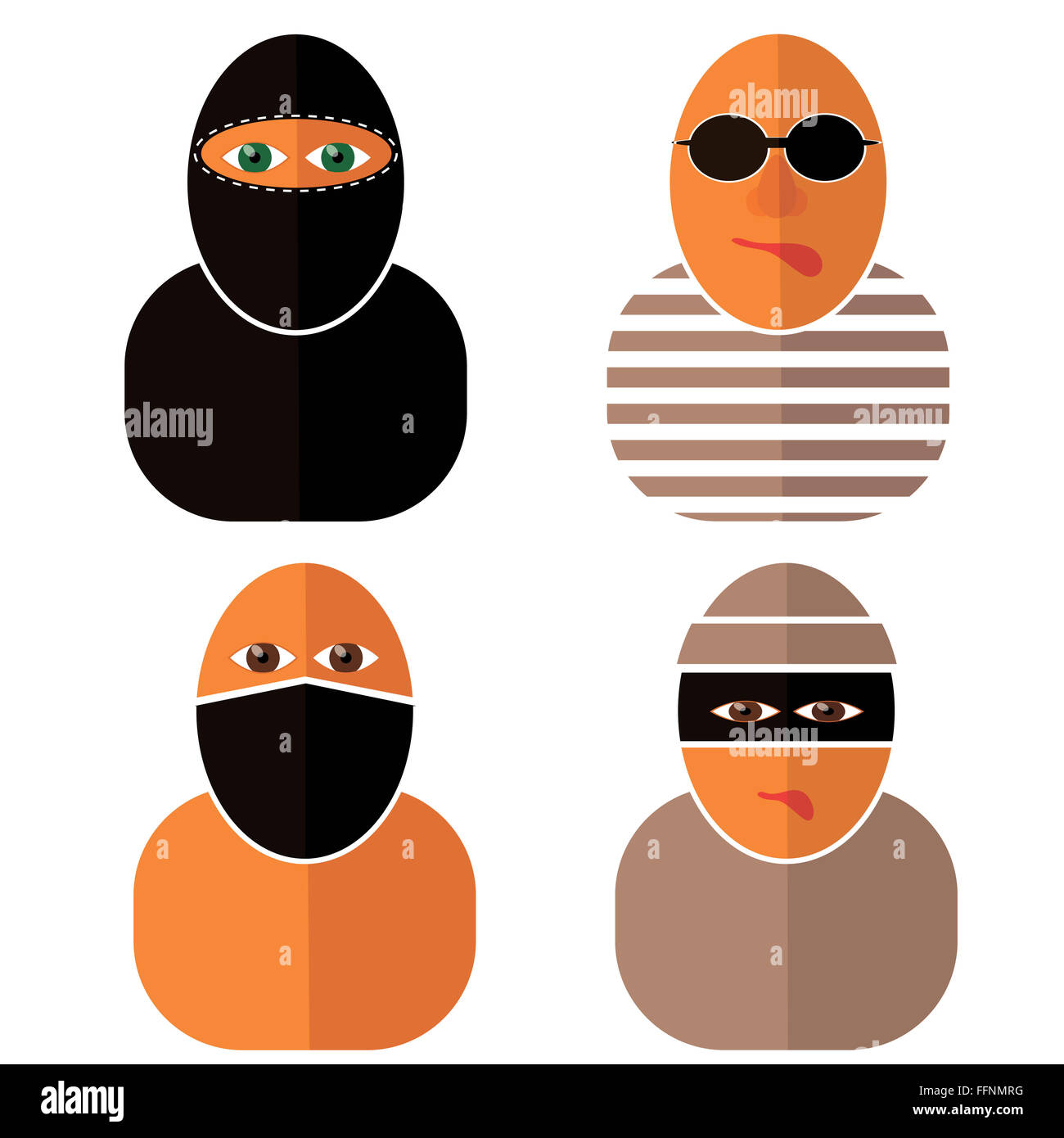 Set di icone Tief Foto Stock