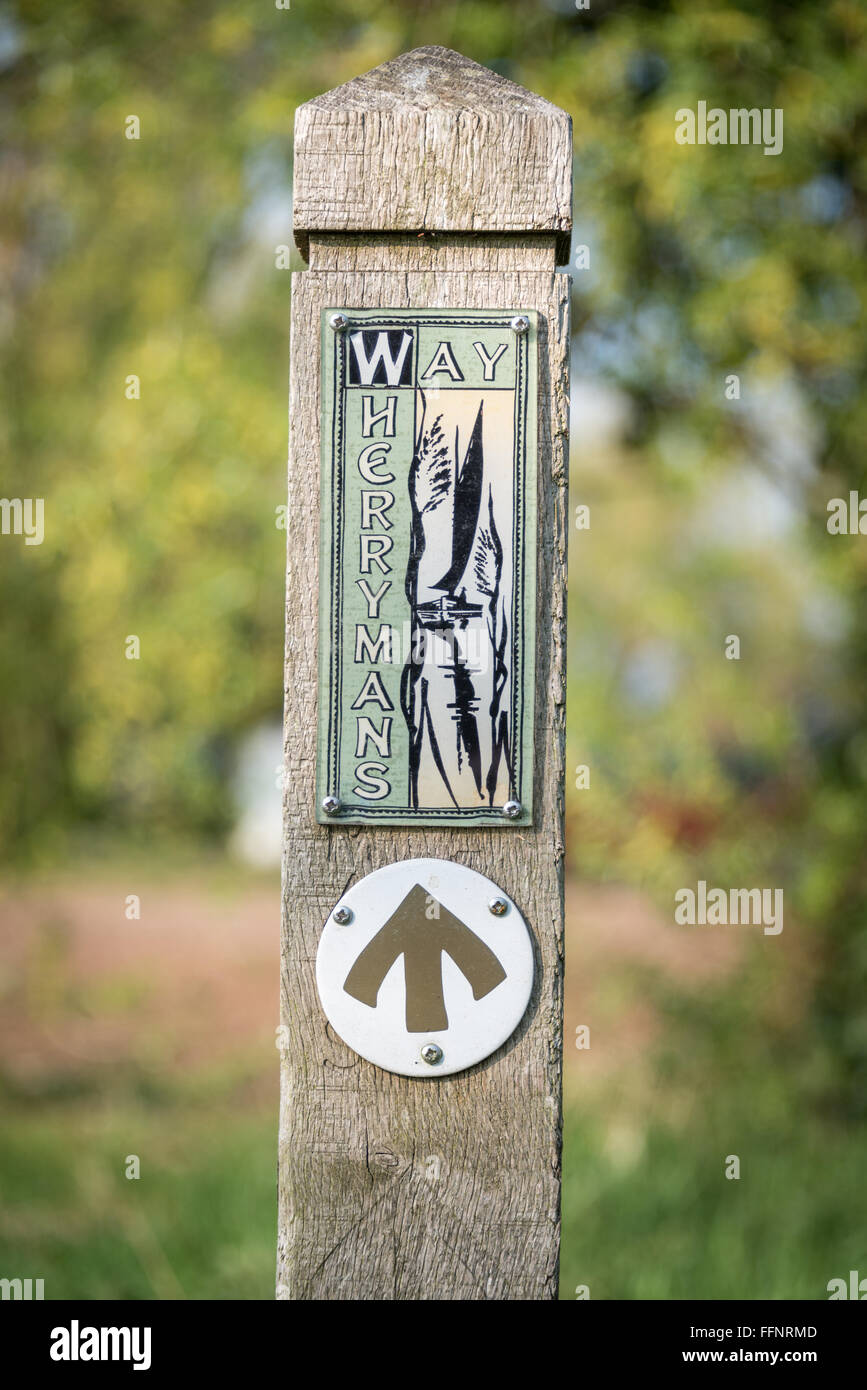 Wherryman's Way walking trail, Norfolk Foto Stock