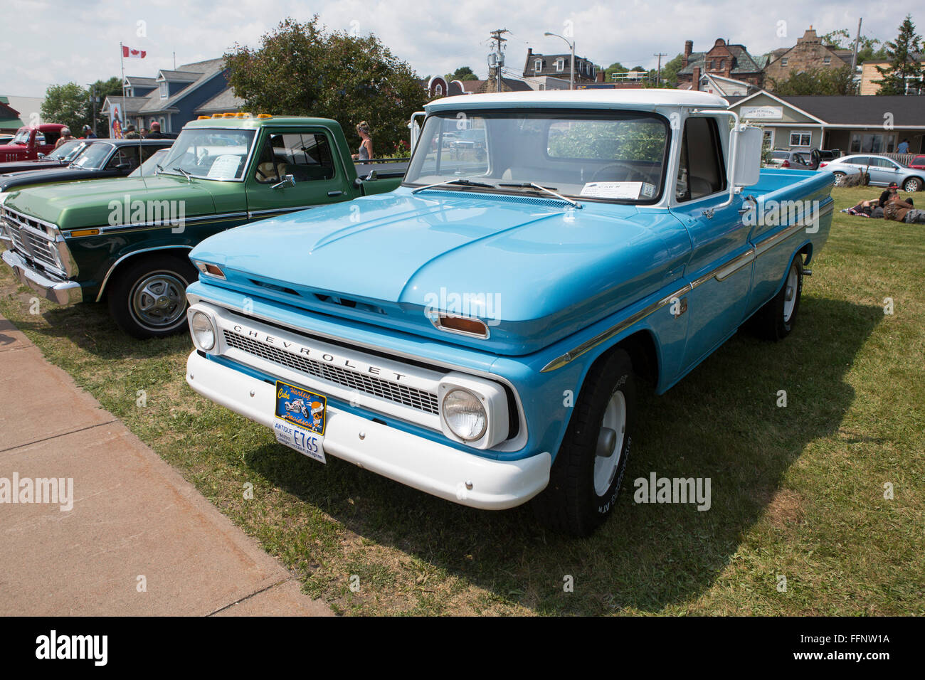 Un classico Chevrolet in Nova Scotia, Canada. Si tratta di un pick-up e partecipa a un classico rally del veicolo Foto Stock