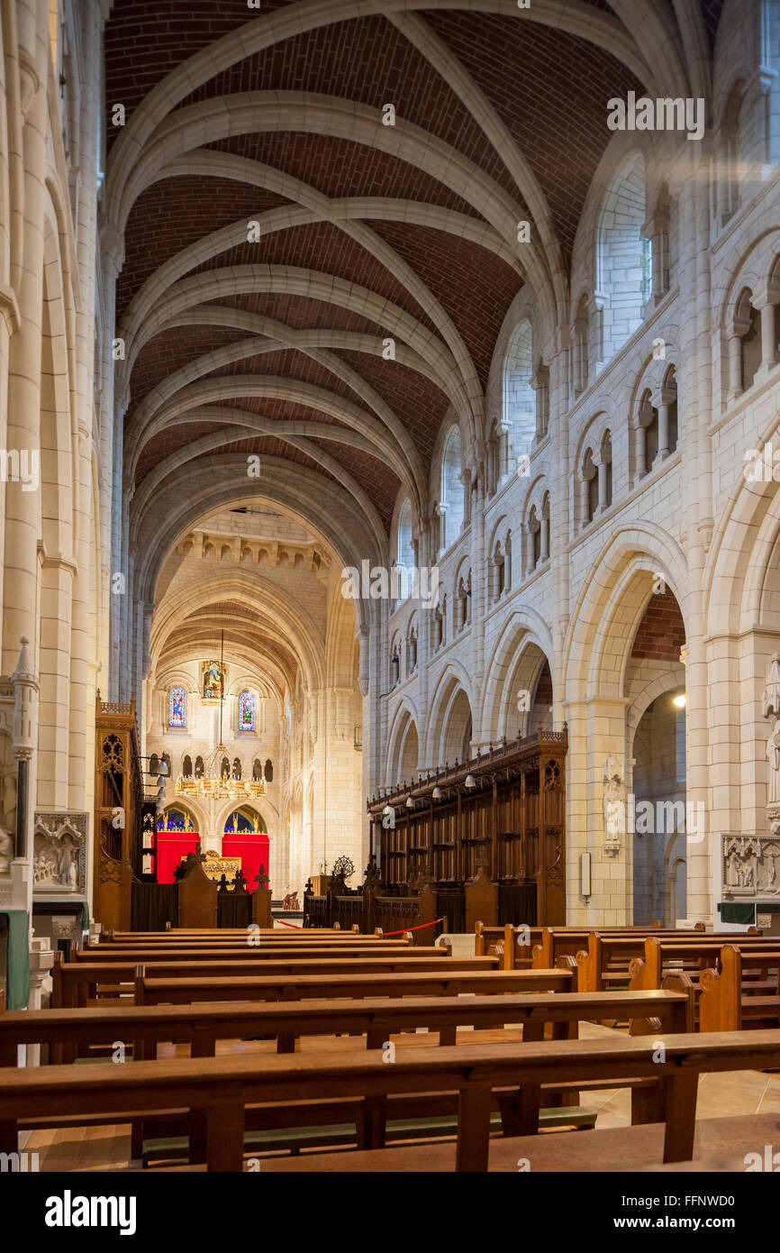 Interno di Buckfast Abbey, Buckfastleigh, Devon, Inghilterra. Foto Stock