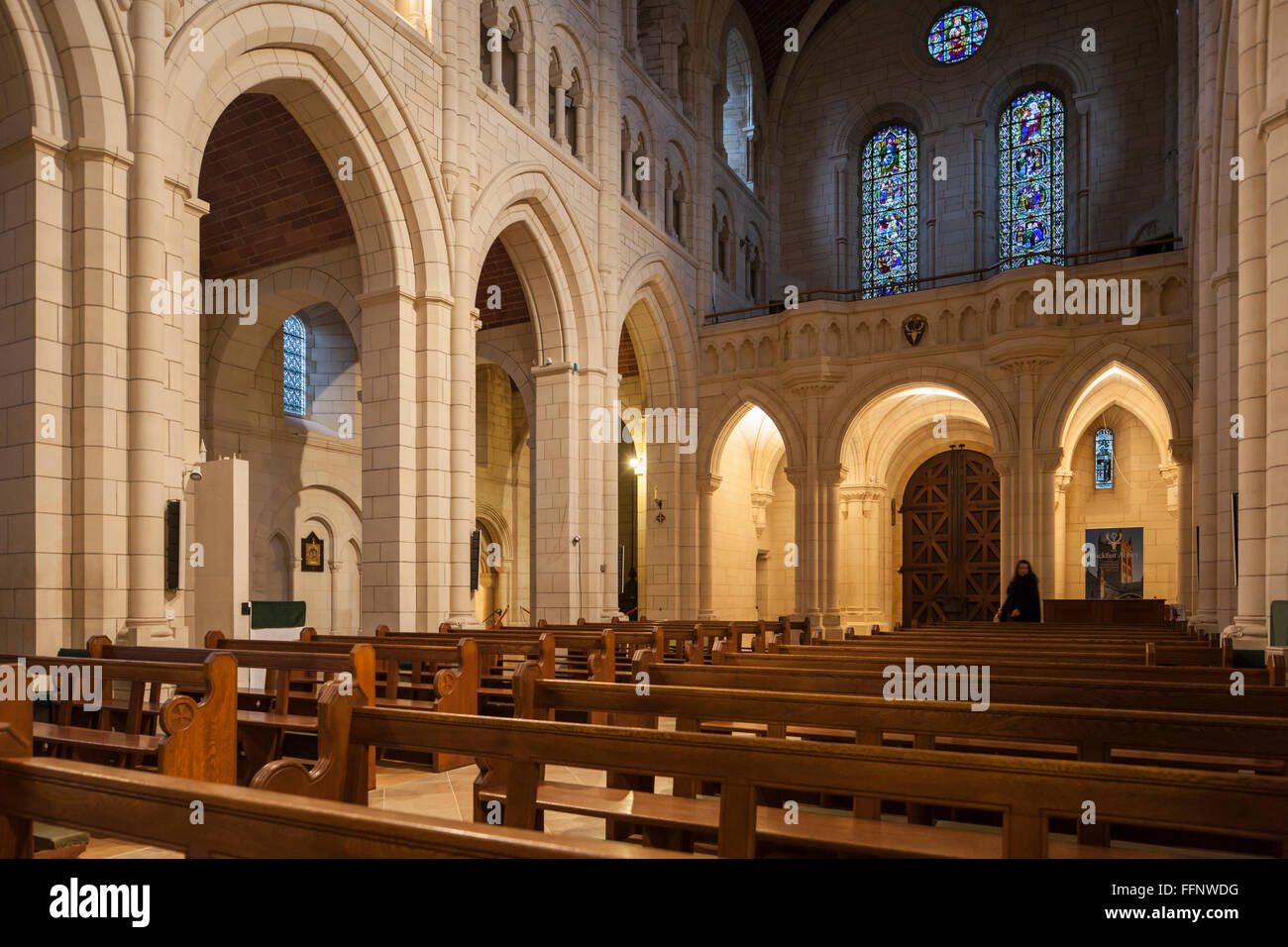 Interno di Buckfast Abbey, Buckfastleigh, Devon, Inghilterra. Foto Stock