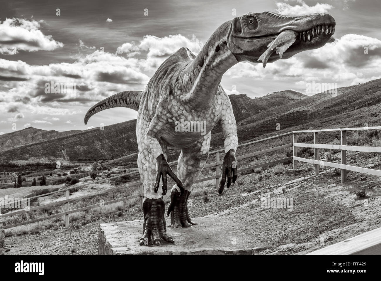 Dinosauro Baryonyx, Igea, La Rioja, Spagna, Europa Foto Stock