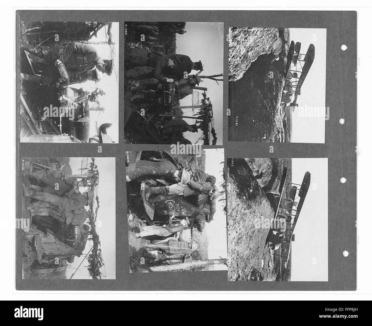 Il volume 2 delle *fotografie ufficiali canadesi di guerra* presenta una collezione di fotografie di guerra che documentano la partecipazione militare canadese alle guerre mondiali. Le fotografie forniscono una visione visiva delle condizioni, delle battaglie e dei soldati coinvolti, presentando un resoconto storico del ruolo del Canada nei conflitti globali. Foto Stock