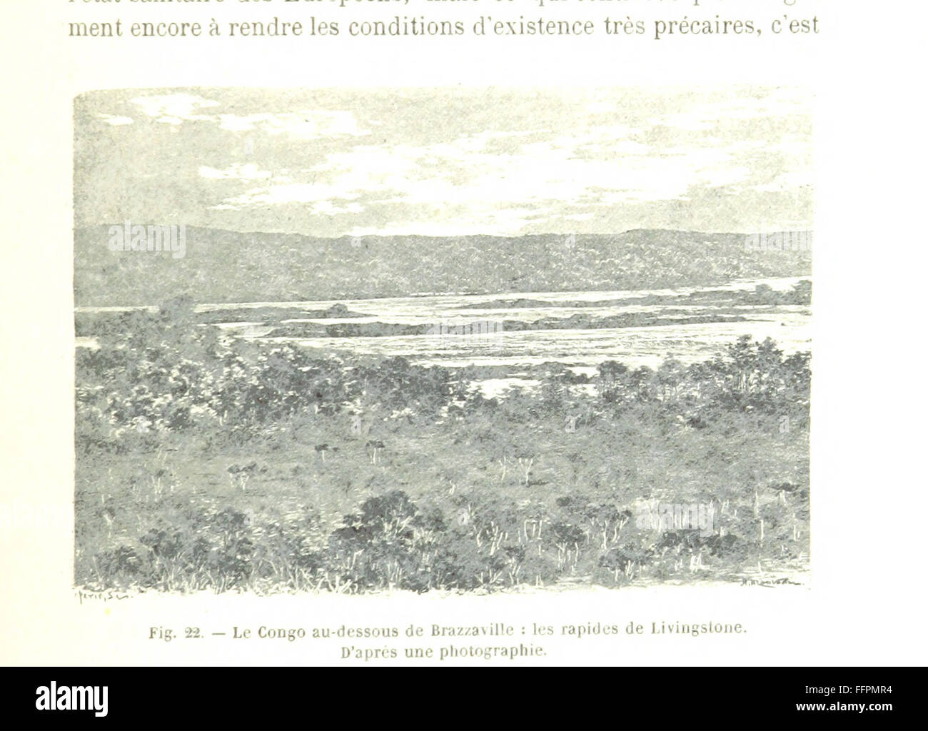Questo libro d'epoca in lingua francese descrive il percorso attraverso il Ciad, da Loango al fiume Chari, illustrato con mappe e immagini. Esso copre gli aspetti geografici e culturali di questa regione dell'Africa centrale. Foto Stock