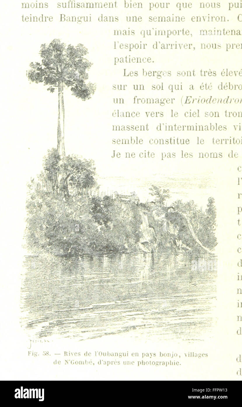 "La Route du Tchad" descrive il viaggio da Loango alla regione del Chari in Ciad, offrendo approfondimenti sulla geografia, le culture e le sfide incontrate lungo il percorso. Il libro è riccamente illustrato, documentando il percorso della spedizione attraverso l'Africa centrale, con attenzione ai paesaggi e alle diverse popolazioni incontrate durante il viaggio. Foto Stock