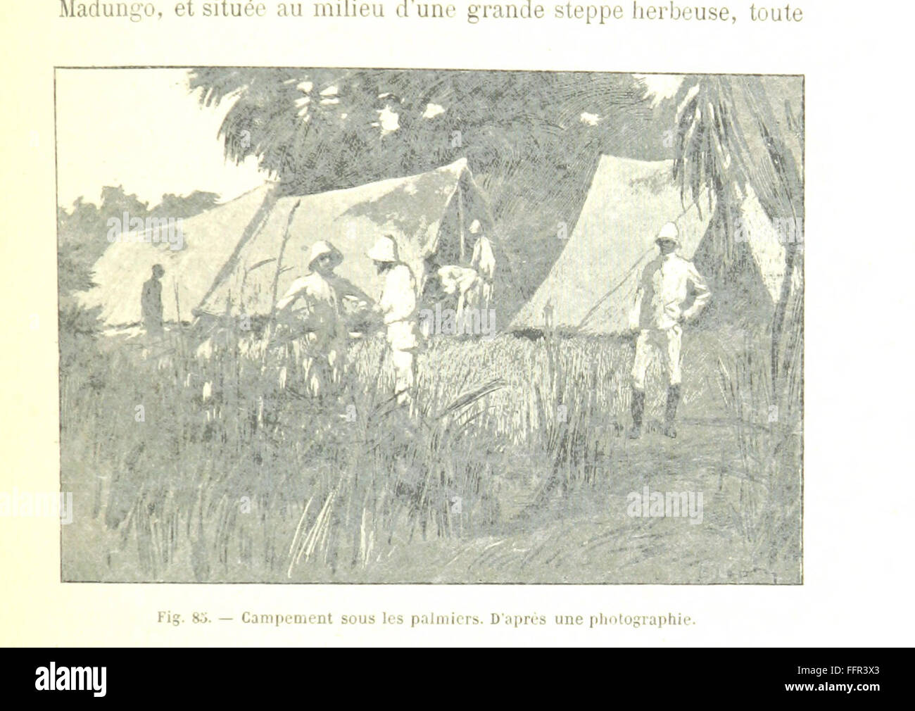 Un libro d'epoca intitolato "la Route du Tchad", che copre il viaggio da Loango a Chari in Ciad. Il libro fornisce un resoconto illustrato della geografia, della cultura e dell'esplorazione della regione, catturando i paesaggi e i popoli dell'Africa centrale durante il XIX secolo. Foto Stock