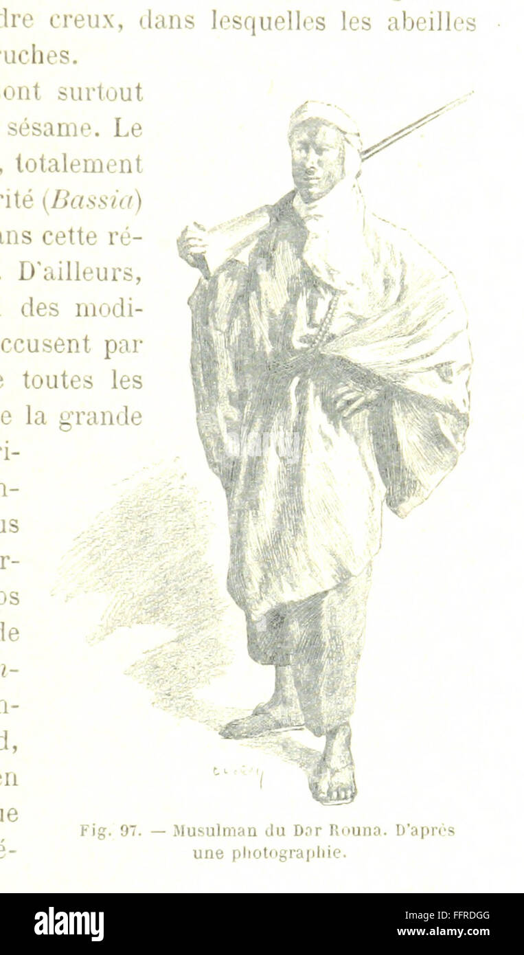 Questo libro illustrato documenta il viaggio attraverso il Ciad, da Loango a Chari. Evidenzia le principali caratteristiche geografiche e culturali della regione. L'opera funge da prezioso resoconto storico dei paesaggi e delle persone della zona. Foto Stock