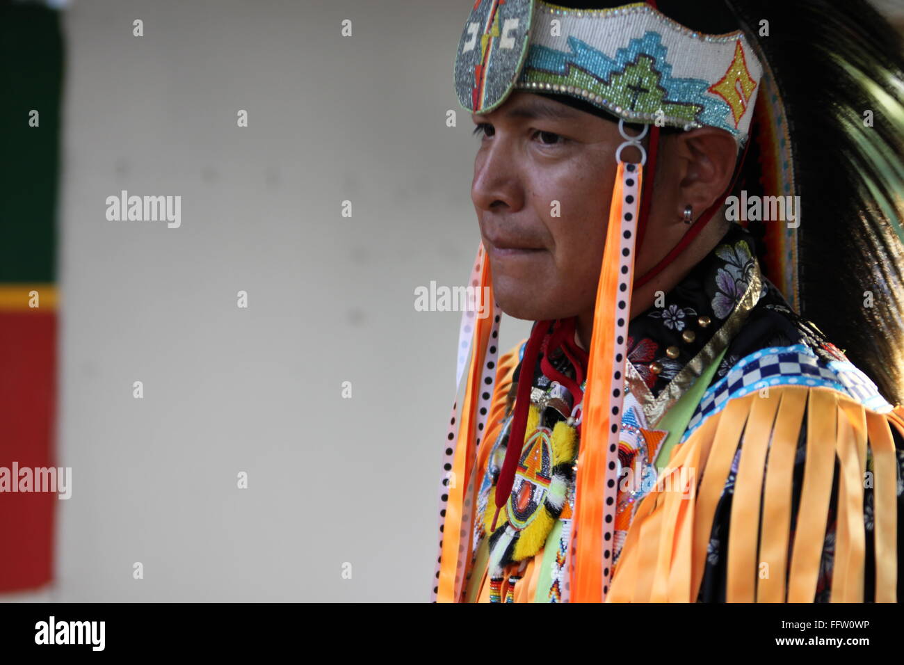 Meskwaki tradizionale (Fox)Pow Wow Native American danze festival - 13/08/2011 - Stati Uniti / Iowa - Il Grand Entry int Foto Stock