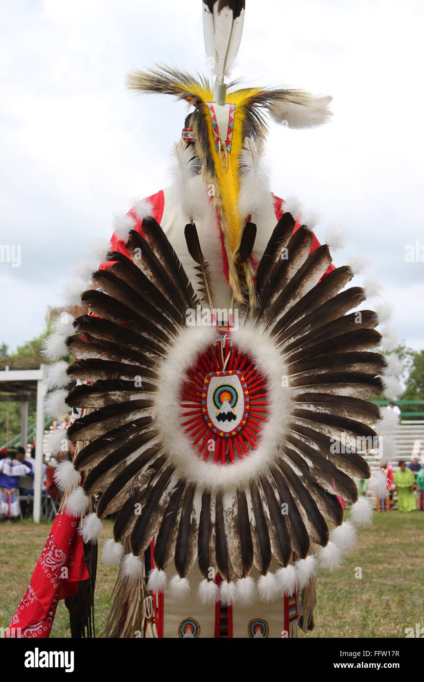 Meskwaki tradizionale (Fox)Pow Wow Native American danze festival - 13/08/2011 - Stati Uniti / Iowa - Esempi di traditi Foto Stock