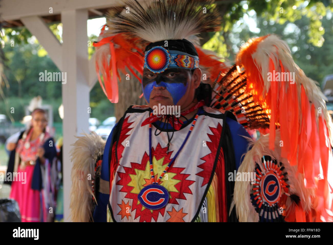 Meskwaki tradizionale (Fox)Pow Wow Native American danze festival - 14/08/2011 - Stati Uniti / Iowa - Il Grand Entry int Foto Stock