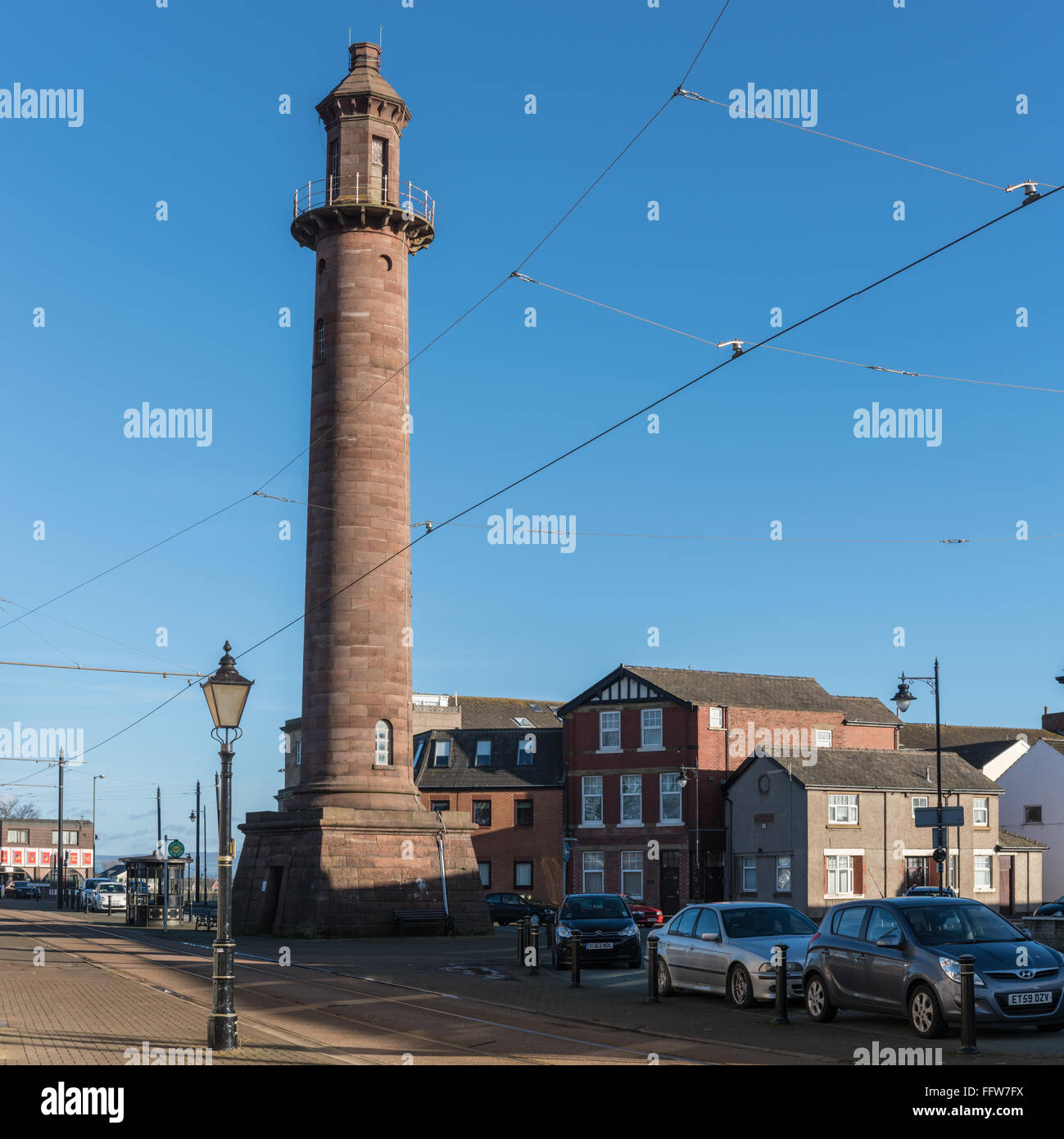 Faro Pharos a Fleetwood in Lancashire Foto Stock