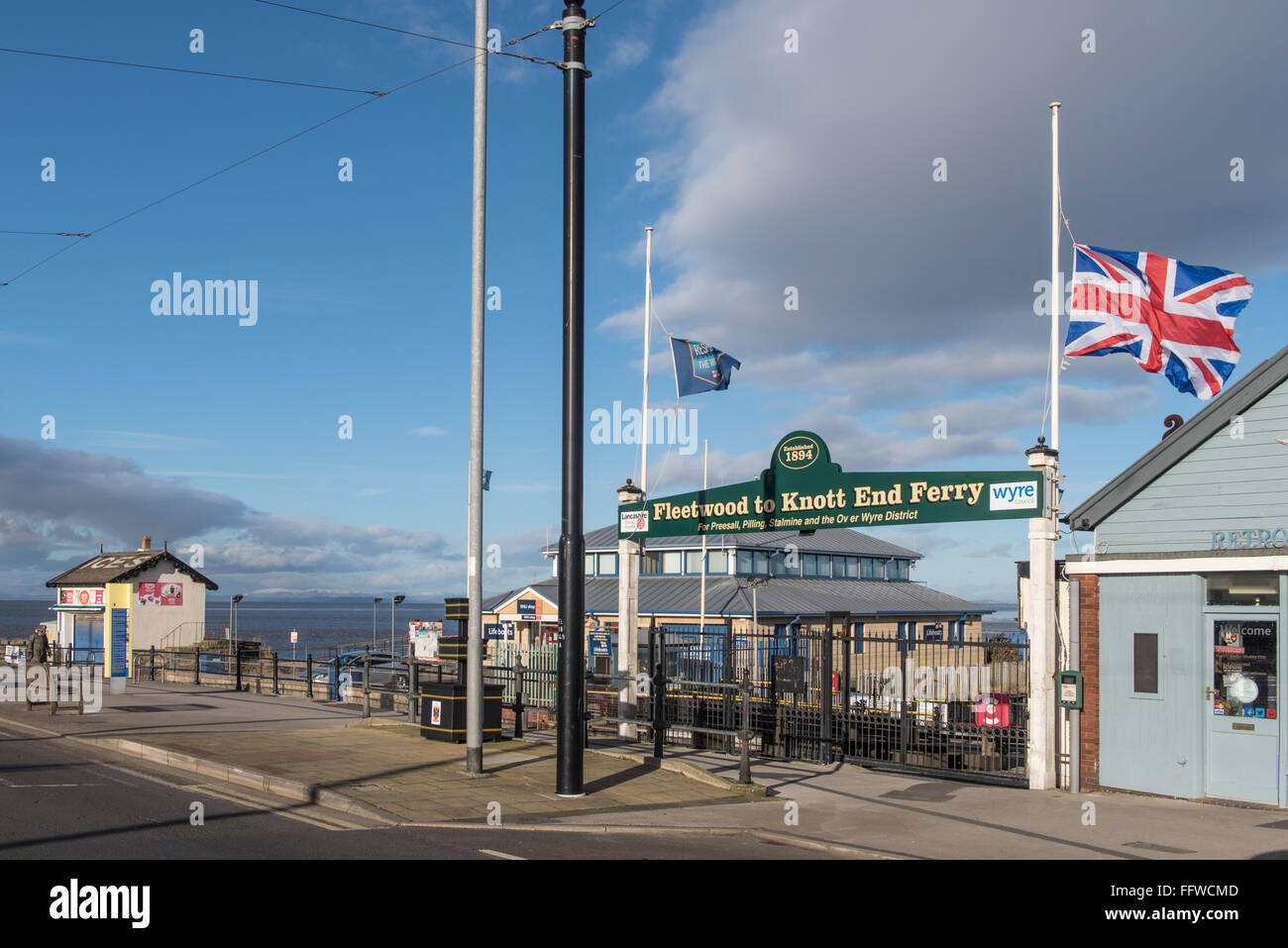 Fleetwood per la Knott fine Ferry Terminal a Fleetwood Foto Stock