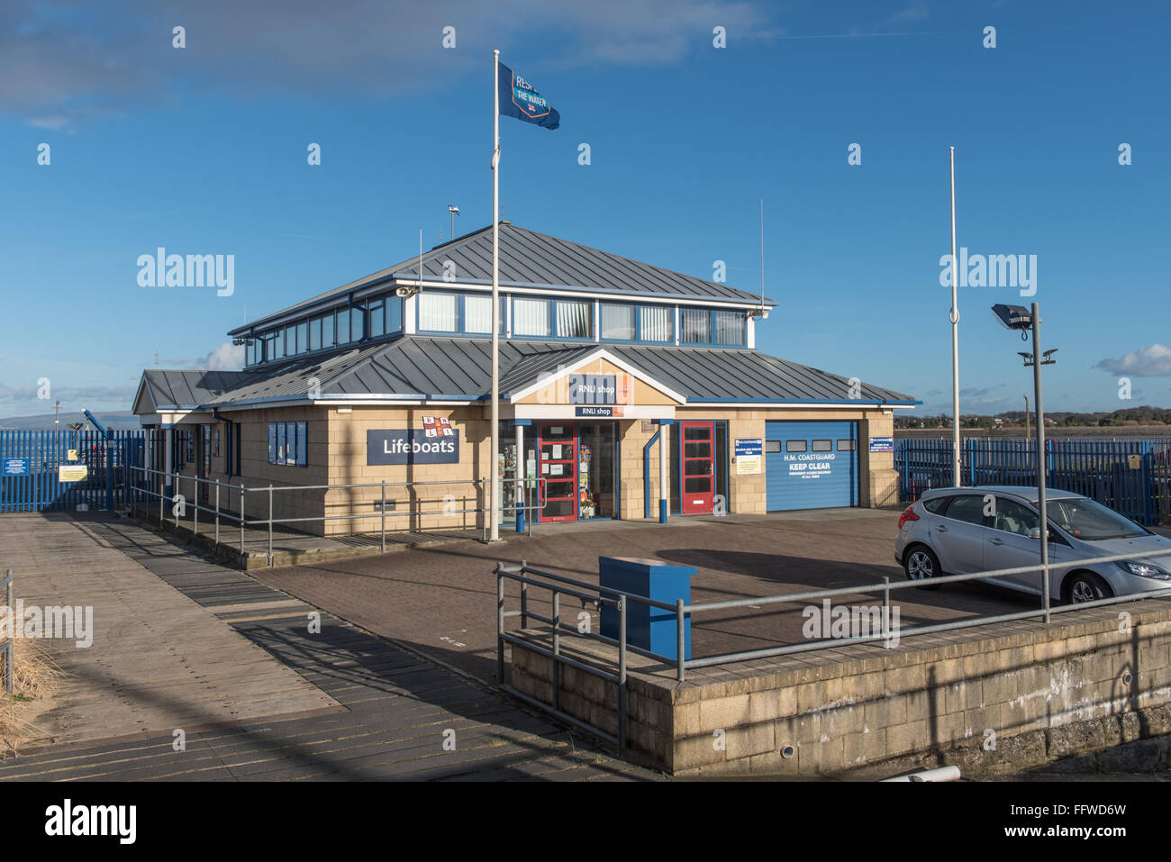 Fleetwood scialuppa di salvataggio Station Foto Stock