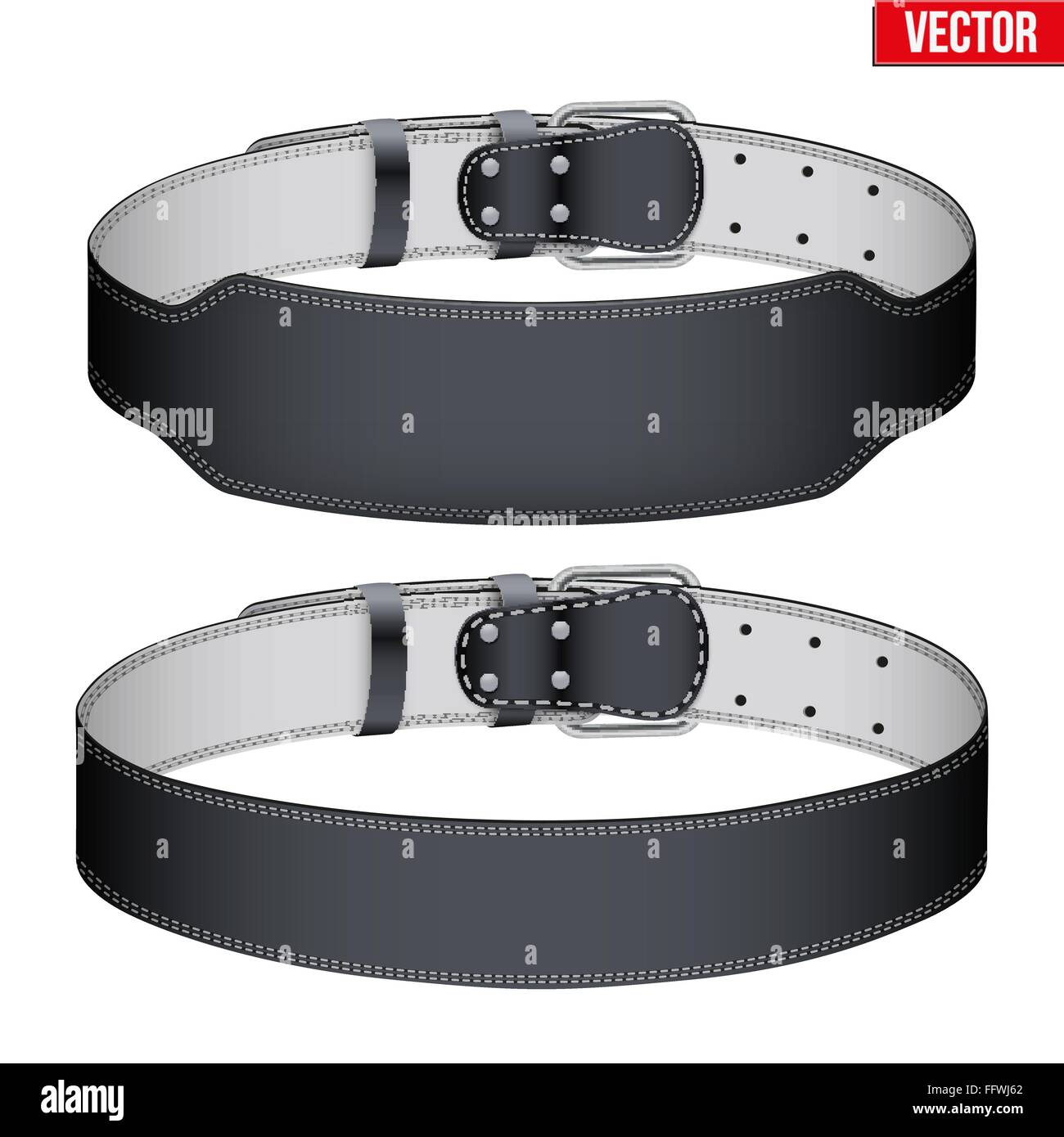 Mockup sollevamento pesi cintura PALESTRA Illustrazione Vettoriale