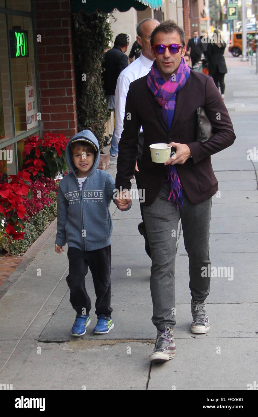 Calciatore italiano Alessandro Del Piero e circa in Beverly Hills con suo  figlio, Tobias dotate: Alessandro