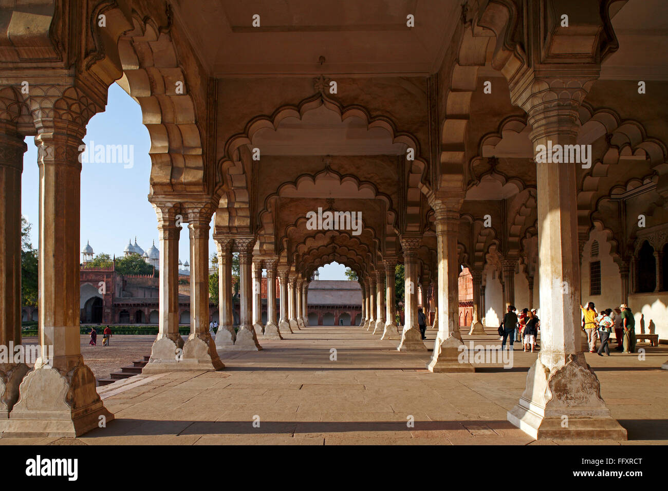 La moschea di perla (Moti Masjid) all'interno di Red Fort strozzata 1654 , Patrimonio Mondiale , Agra , Uttar Pradesh Foto Stock