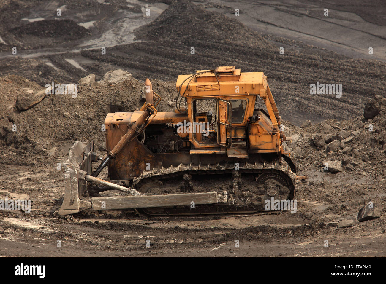 Aprire il cast delle miniere di carbone del carbone Mahanadi campi limitati a Jharsuguda Orissa India Foto Stock