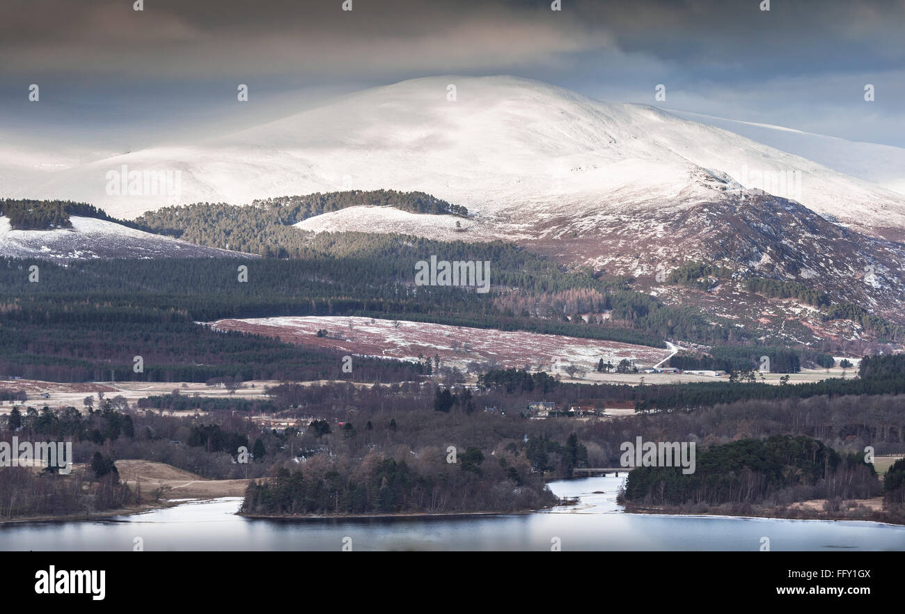 Un Sguabach & Loch Insh in Strathspey, Scozia. Foto Stock