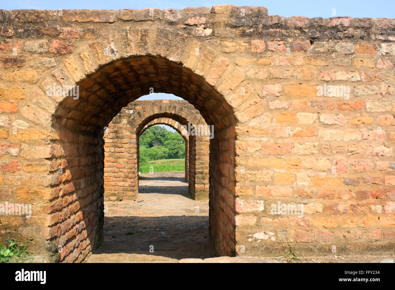 Monumento buddista , Kaushambi , Kosambi , Pali , Allahabad , Prayaga , Prayagraj , Ilahabad , Manjhanpur , Uttar Pradesh , India Foto Stock